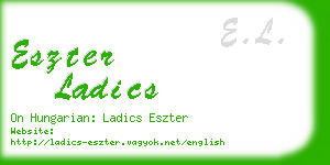 eszter ladics business card